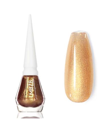 Gold Nail Polish - Shimmer Pearl Nail Polish - Light Gold Glitter Nail Polish - High Glossy Shine Long Lasting Nail Varnish - Air Dry No Need UV DIY Manicure Nail Art