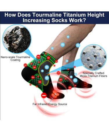 ZHXNGHY HIGHERSOCKS 2023 Far Infrared Schorl Titanium Ion Heightening Booster Socks - Orange Large - Buy Online on GoSupps.com