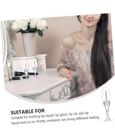  Ipetboom Ipetboom 10 Pieces Empty Boxwood Wine Glass Lip Glaze Refillable Lip Balm Lipstick Holder Lip Balm Containers Lipstick Packaging Clear Lip Gloss Lip Gloss DIY Tubes - Buy Online on GoSupps.com