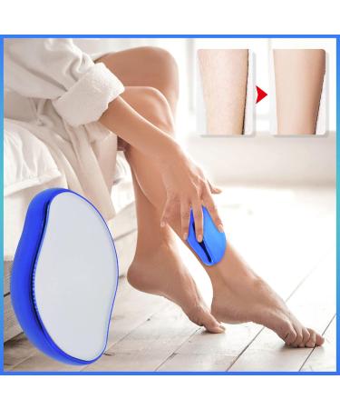 WFRAU Men & Women Painless Crystal Hair Eraser & Skin Exfoliator Tool - Magic Crystal Hair Removal for Arms Legs Back for Body Any Part (blue new) - Buy Online on GoSupps.com