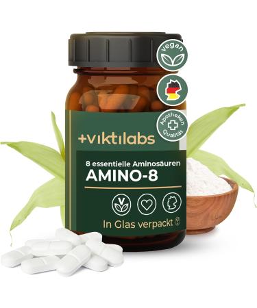 Victilabs - Amino 8 |Amino acids complex high -dose - 998mg per pressing |EAA vegan |All 8 essential amino acids (L-tryptophan L-lysine ...) | 100% natural ingredients |3x 150 tablets 3 Pack