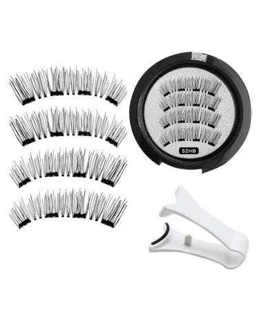 DIEREFEN Magnetic Eyelashes Natural Look False Eyelashes Magnetic Eyelashes With Applicator Reusable Magnetic Eyelashes No Glue Or Liner Needed Easy To Take Double Layer Independent Magnetic Box (A)
