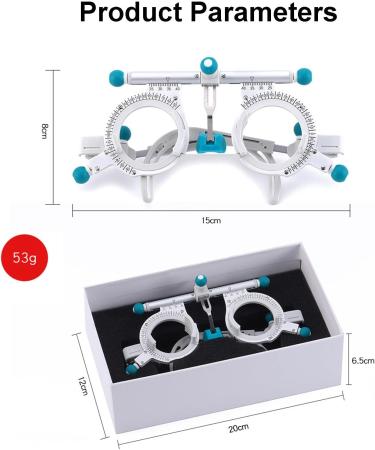 Shop Aredwhiterui Ultra-Light Titanium Optical Test Frame - Adjustable for 5 Lenses & Comfortable Silicone Nose Pads Ideal for All Facial Forms | Global Shipping Available - Buy Online on GoSupps.com