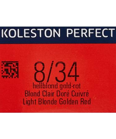 Wella Professionals Koleston Perfect 8/34 Hell Blond Gold-Rot Permanent Creme Haarfarbe 60 ml | International Shipping Available - Buy Online on GoSupps.com