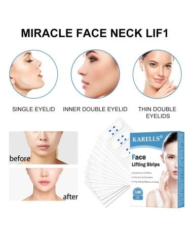 Facelifting Stickers - 120pcs Invisible Instant Face Lift Tape for Sagging Skin & Facial Folds | V-Shape Adhesive Lifting Solution - Buy Online on GoSupps.com