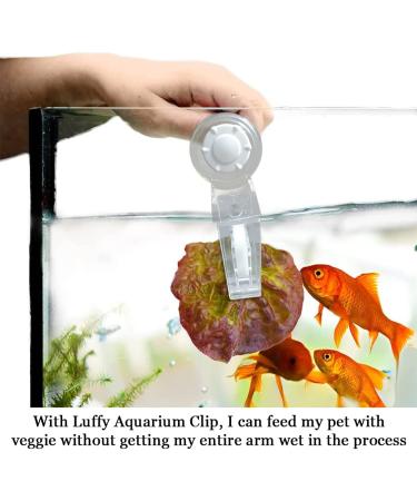 Luffy Aquarium Clip 4x2 Inches - Betta Bed & Vegetable Holder - Feeding Accessories - 1 Pc Pack - Buy Online on GoSupps.com