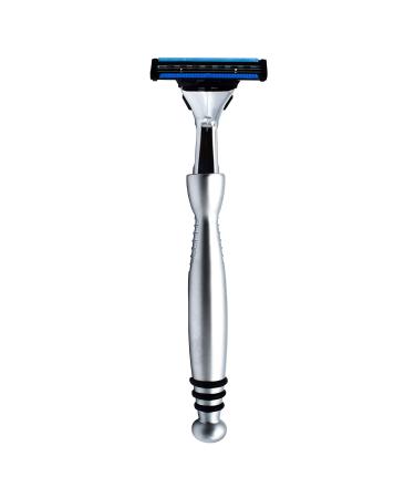 Taconic Shave  Heavyweight Triple Blade Razor  Compatible with Gillette Sensor and Sensor Excel Refill Cartridges  Includes 1 Preloaded Blade