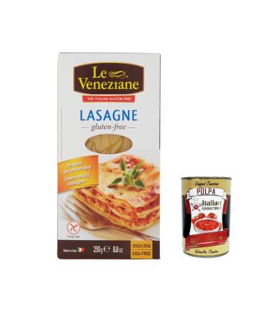 Italian Gourmet E.R. Le Veneziane Gluten Free Lasagna Gluten Free Gluten Free Gluten Free Pasta 250g + Italian Gourmet Pulp 400g