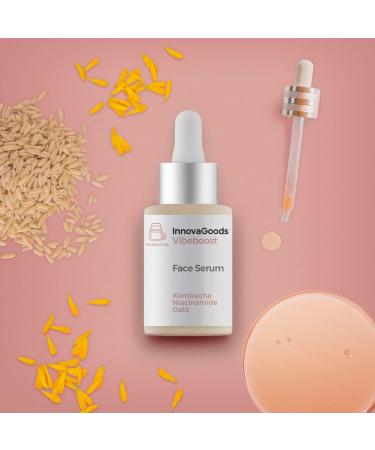 InnovaGoods Facial Serum 30 ml with kombucha extract niacinamide hyaluronic acid calendula and oats moisturizing facial serum for women revitalizes improves elasticity for - Buy Online on GoSupps.com