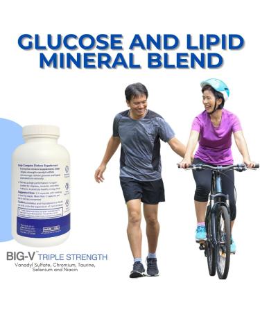 Bricker Labs Big-V Triple Strength Vanadyl Supplement - 180 Capsules with Selenium, Chromium, and Niacin - Buy Online on GoSupps.com
