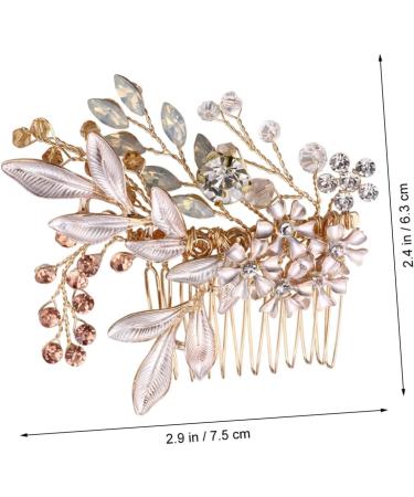 Housoutil 1pc Pearl Hair Pin Wedding Hair Clips Wedding Bridal Hair Clip Pearl Hair Clip Colorful Hair Cuffs Bridal Pearl Hair Comb Floral Hair Comb Tiara Accessories Crystal Bride - Buy Online on GoSupps.com