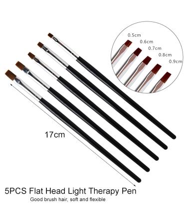 5-Piece Professional Nail Brush Set | Nail Art & Design Brushes for DIY UV Gel & Acrylic Nail Art | Black Nail Accessories - Buy Online on GoSupps.com
