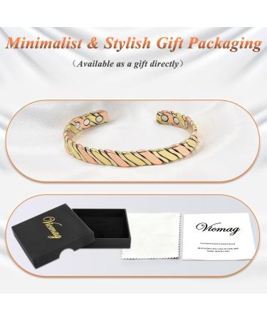 Vicmag Copper Magnetic Bracelet for Women Men - Adjustable Size, Ultra Strength Magnets, 99.9% Pure Copper - Gift Box Included - Buy Online on GoSupps.com