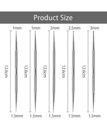 5-Piece Acupressure Pen Set | Meridian Massage Pencil - 1/2/2.5/3mm Acupressure Tools | 12.6cm Relief & Wellness - Buy Online on GoSupps.com