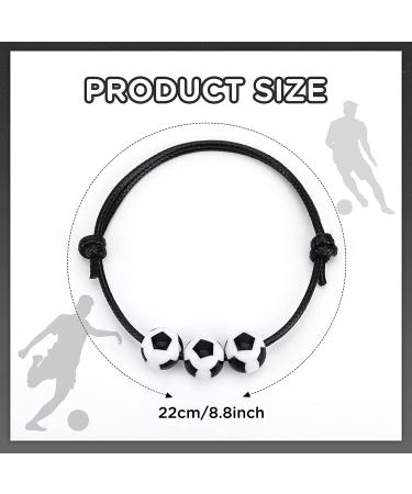 Sport Theme Charm Bracelets - Set of 20 Soccer Basketball Football Baseball Volleyball Bracelets for Teens and Adults - Adjustable and Inspirational Sports Beads Bracelet with Charms - Great Outdoor Gift - Buy Online on GoSupps.com