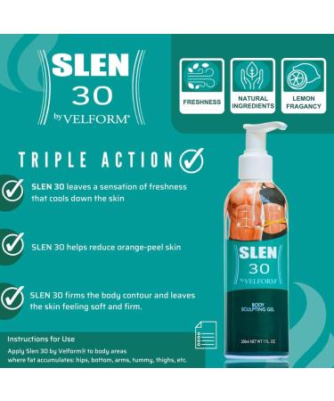 BEST DIRECT Anti Cellulite Gel VELFORM Slen 30 Original As seen on TV Body sculpting gel Slimming firming body cream for women Super Refreshing - Buy Online on GoSupps.com