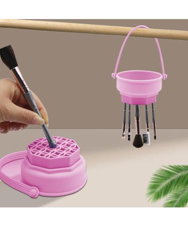 KASESSS 3 in 1 Makeup Brush Cleaner Silicone Makeup Brushes Cleaner Make Up Brush Cleaner Set Brush Cleaner with Handle Foldable Hanging Drying Cleaning Bowl to Dry Makeup Sponge Powder Puff Brush - Buy Online on GoSupps.com