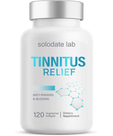 solodate lab Tinnitus Relief for Ringing Ears 1200MG - 120 Vegetarian Softgels