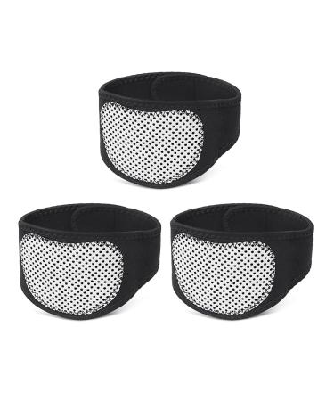 3 pieces of self -warming neck belts Self -heated neck support neck bandage magnetic field therapy Neck protection for migraine headache relief from neck pain stiffness black