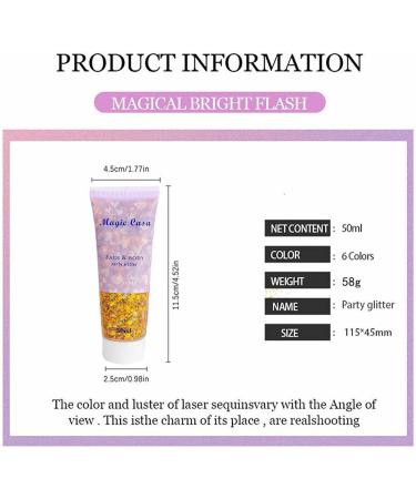 Hair Gel Body Gel Face Gel for Body and Face Hair Nail Body Gel Sparkling Body Gel for Women Fulenyi Gold 2# - Buy Online on GoSupps.com