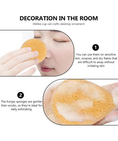 6pcs Konjac Facial Sponges Set - Soft Cleansing & Exfoliating Face Wash Pads - Yellow Skin Care Tools for All Skin Types - Buy Online on GoSupps.com