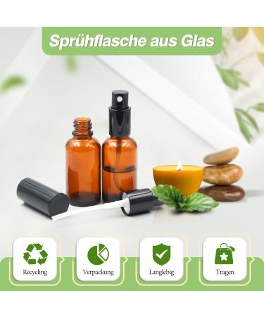 Brown Glass Spray Bottle - UV-Resistant 30ml Atomizer for Essential Oils Cosmetics & Cleaning | Durable & Stylish for Aromatherapy & Massage - Buy Online on GoSupps.com