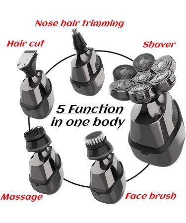 Top 5-in-1 Electric Razor for Men | Rechargeable Beard Trimmer & Professional Hair Cutter - International Shipping - Buy Online on GoSupps.com
