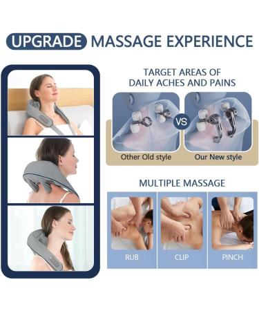 Shiatsu Neck Massage Device with Heat | 5D Deep Tissue Relief for Neck Back & Shoulder Pain | International Shipping Available - Buy Online on GoSupps.com