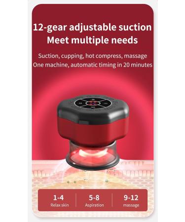 Buy KSGSFSA Intelligent Cupping Massager - Red | Relieve Sore Muscles & Improve Blood Circulation | International Shipping Available - Buy Online on GoSupps.com