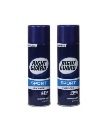 Right Guard Sport Unscented Aerosol Antiperspirant Spray 6 oz (Pack of 2)