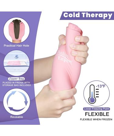 Relief Expert Migraine Ice Head Wrap - Cold Therapy Hat for Headache, Migraine, Puffy Eyes - Pink - Buy Online on GoSupps.com