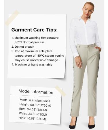 JACK SMITH Women's Golf Trousers Khaki L Lightweight Water Resistant Work Pants UPF 50+ | Elastic Waist, Quick Dry for Travel - Buy Online on GoSupps.com