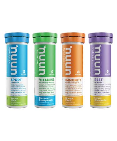 Nuun Complete Pack Sport, Vitamins, Immunity, and Rest Hydration Drink Tablets, Mixed, 42 Piece Set