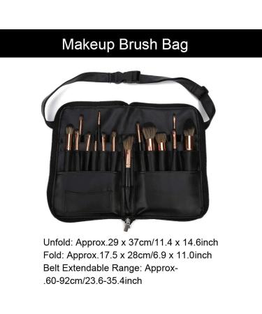 Professional Makeup Brush Organizer Pocket | Leather Makeup Handbag for Artists | Portable Travel Cosmetic Case - Buy Online on GoSupps.com