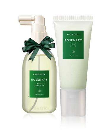 AROMATICA Rosemary Scalp Scrub and Scalp Spray Set - Protect and Refresh Your Hair from Toxins with Rosemary Oil 04 Rosemary Scrub & Spray Set