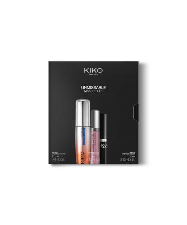 KIKO SpA KIKO Milano Unmissable Makeup Set Makeup Set With A Mascara A Waterproof Eyeliner And A Liquid Lipstick With A Matte Finish