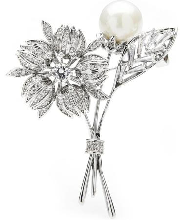 Pin Jewelry Gifts for Women Ladies Fashion Accessories Ladies Elegant Crystal Spring Flower Brooch Wedding Party Brooch Flower Shaped Brooch Brooches & Pins - Buy Online on GoSupps.com