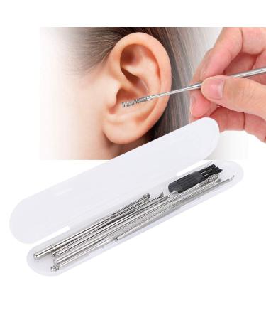 8pcs Stainless Steel Ear Pick Kit for Earwax Removal Spiral Double-Headed Cleansing Tools - Buy Online on GoSupps.com