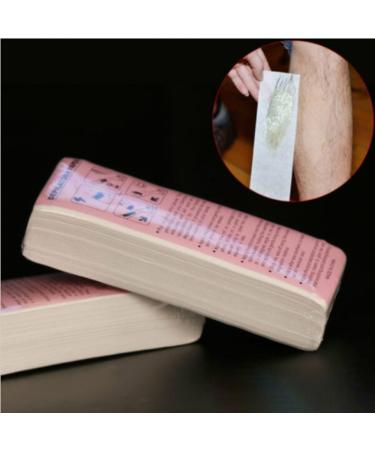 100 One-Way Wax Strips for Hair Removal - Fleece Paper for Body Legs & Face | All Skin Types - Easy & Effective (1 Pack) - Buy Online on GoSupps.com