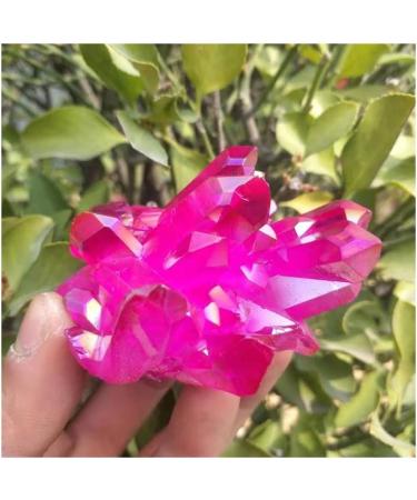 Rare Beautiful red Flame Aura Quartz Crystal Cluster Specimen 120-140g Gift - Buy Online on GoSupps.com