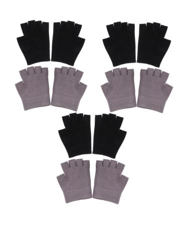 POPETPOP 6 Pairs Half Finger Moisturizing Gloves Women Fingerless Gloves Cosmetic Moisturizing Gloves Lotion Gloves Overnight Half Finger Gloves Miss Repair 95% Cotton Touch Screen