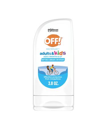 Off! Insect Repellent Lotion for Adults & Kids Fragrance-Free Picaridin Bug Repellent for Everyday DEET-Free Protection from Mosquitoes and Ticks 3.8 oz