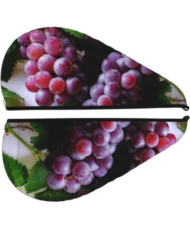Grape Microfiber Hair Towel Wrap | Super Absorbent Coral Velvet Quick Dry Cap for Long Curly & Thick Hair - Ultimate Hair Care for Women - Buy Online on GoSupps.com