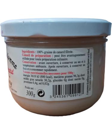 La Belle Chaurienne Duck Fat (300g) - Premium Quality Cooking Fat - Buy Online on GoSupps.com