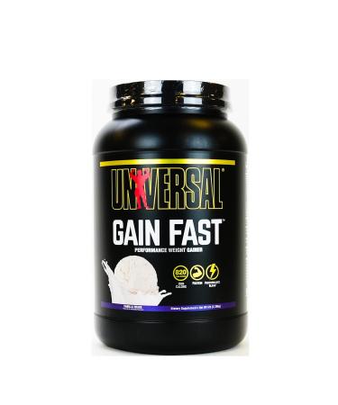 Universal Nutrition Gain Fast Vanilla Mass Gainer and Whey Protein for building muscle Weight Gainer with creatine monohydrate essential fatty acids creatine & protein powder 2.3kg
