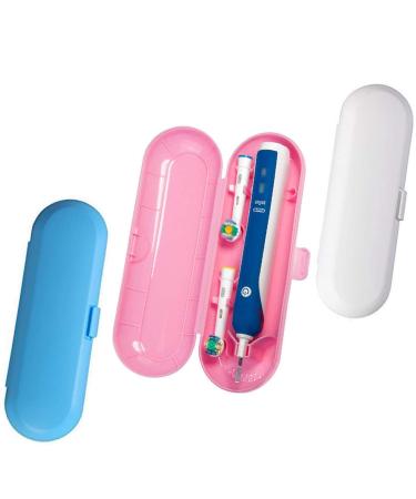 Tangger 3 pieces of electric toothbrush ethui travel toothbrush case for toothbrush travel case travel case oral b toothbrush container toothbrushes box toothbrush box toothbrush case (white blue pink)