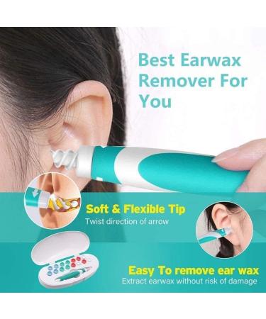 Funthy Earwax Removal Tool Kit with 16 Silicone Heads - Spiral Ear Wax Cleaners for Kids & Adults - Buy Online on GoSupps.com