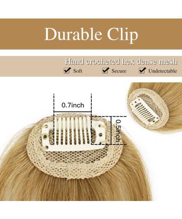 Clip-in Wispy Bangs Hair Extension - Real Human Hair, Ash Blonde Fringe for Women - Buy Online on GoSupps.com