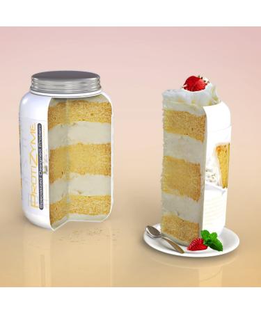 Metabolic Nutrition Protizyme 100% Whey Protein Powder | High Protein Low Carb Low Fat with Digestive Enzymes | 24 Vitamins & Minerals | Vanilla Cake 2lb - Buy Online on GoSupps.com