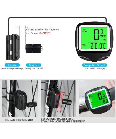 Finibo Wired Bicycle Computer - Waterproof 23-Function Speedometer & Mileage Counter for Cyclists - Buy Online on GoSupps.com